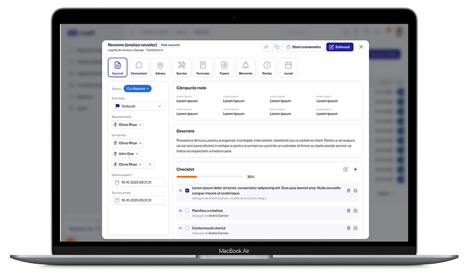 | Software crm mefi — panou de control vânzări