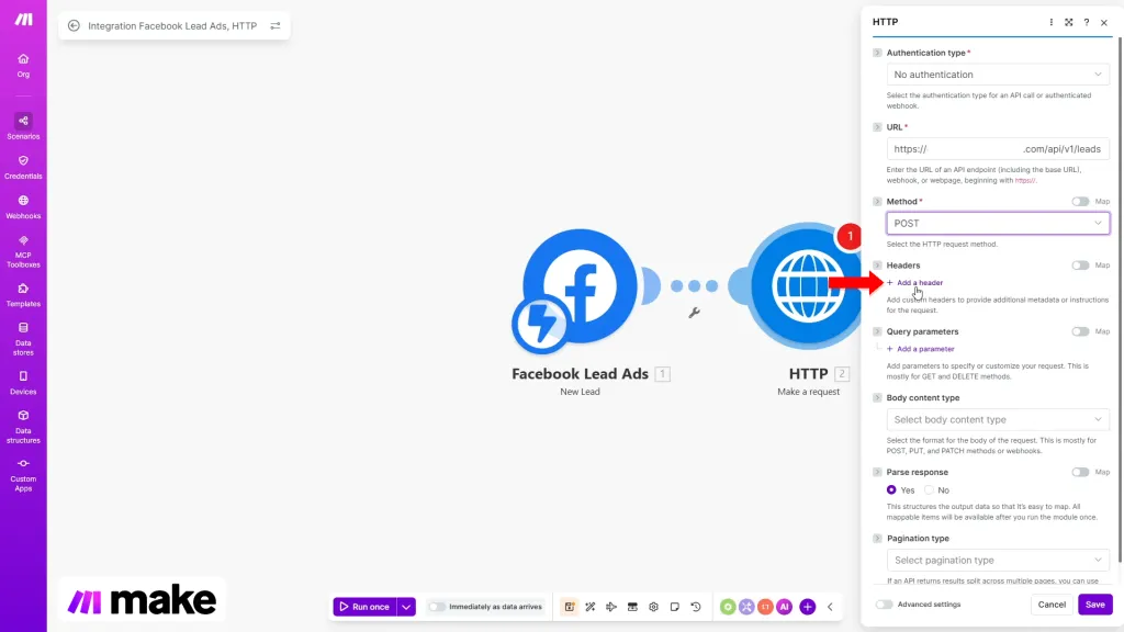 Integrare | Pasul 24 - adăugați un header de autentificare