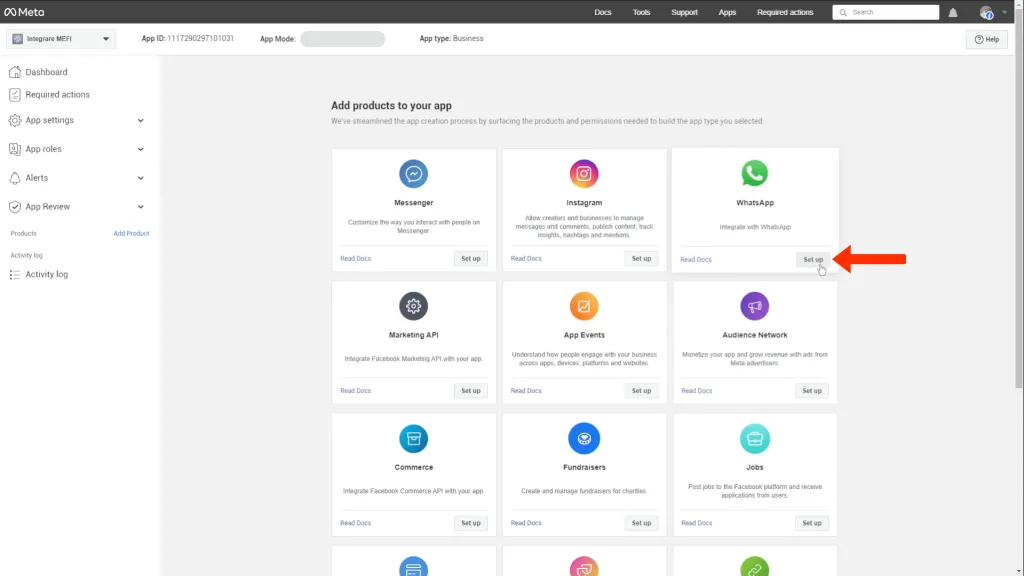Integrare whatsapp | Pasul 6 - configurezi produsul whatsapp