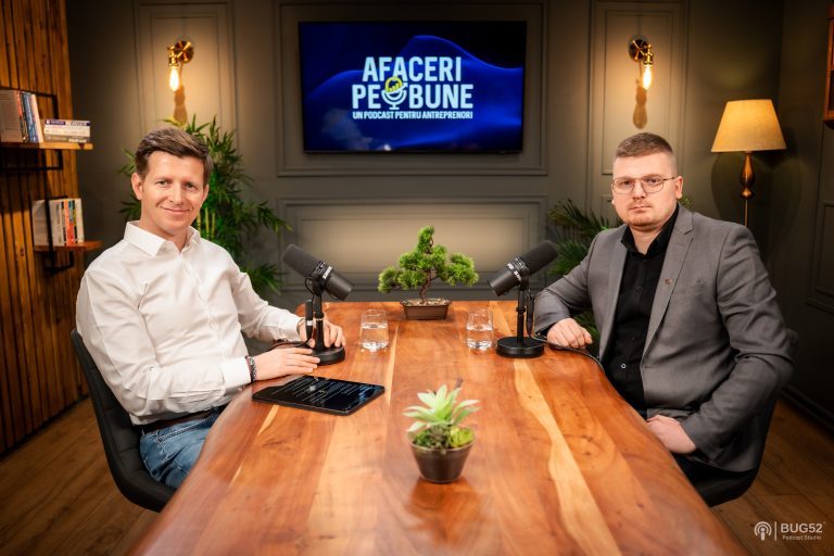 Ciprian Negru îmreună cu Lorand Soares-Szasz la podcastul „Afaceri pe bune”