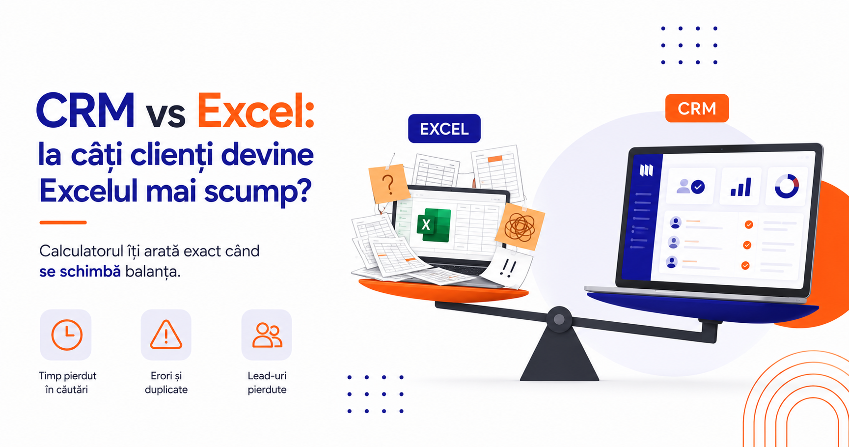 CRM vs Excel — la câți clienți devine Excelul mai scump decât un CRM, mefi