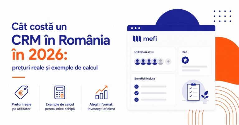 Cât costă un CRM în România în 2026 — prețuri reale și exemple de calcul, mefi
